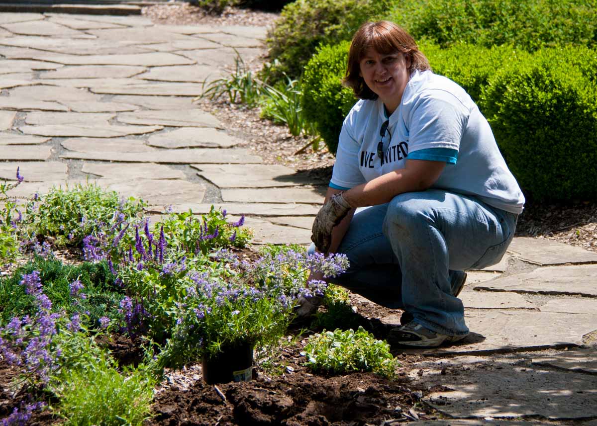 Volunteering at Tarrywile Park United Way Day of Caring with employees from Praxair