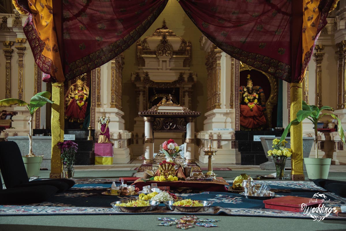 Indian Temple Ceremony a-scene-from-the-temple-laid-out-for-the- indian-wedding-ceremony